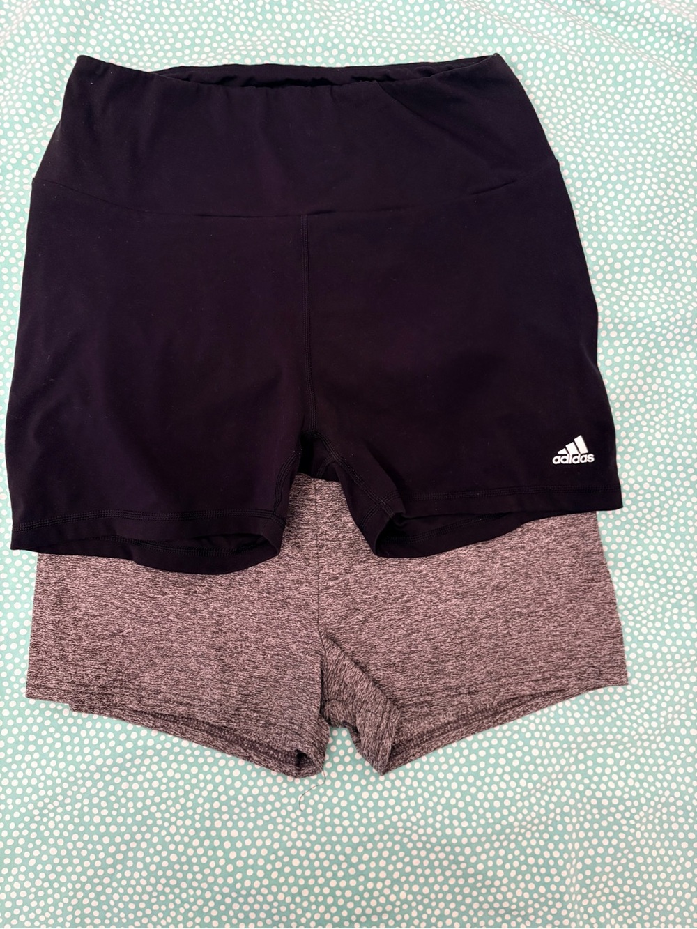 adidas Nike Black High-Rise Bike Shorts and Gray pair lot XL